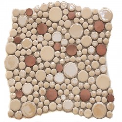 Висококачествена мозайка с размери 30 x 30 см. за уютен интериор Circle Beige Malla  от CIFRE (Испания)